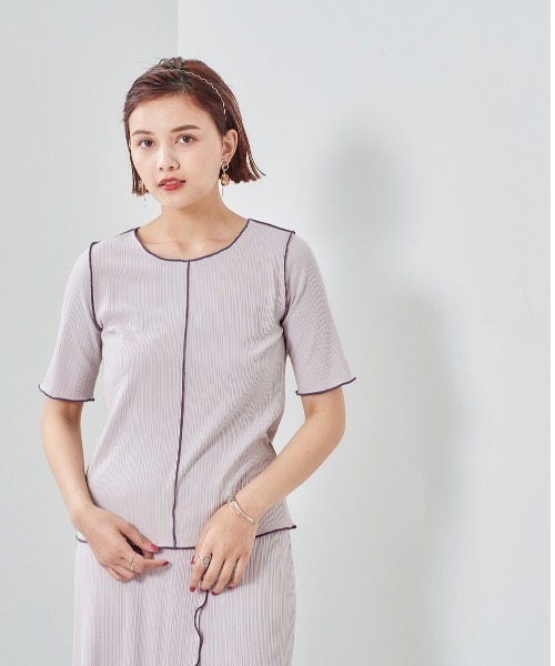 cepo（セポ）の「ハイショクメローＴｅｅ（Tシャツ/カットソー・レディース・グレー/オフホワイト/チャコールグレー・M）」の3枚目の写真