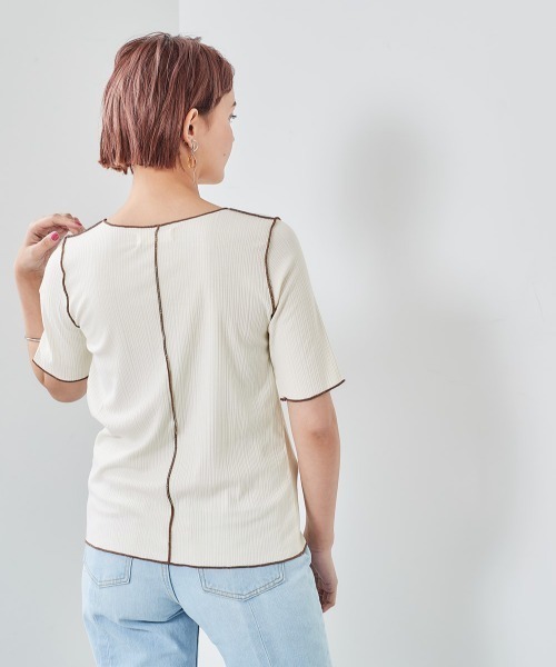 cepo（セポ）の「ハイショクメローＴｅｅ（Tシャツ/カットソー・レディース・グレー/オフホワイト/チャコールグレー・M）」の16枚目の写真