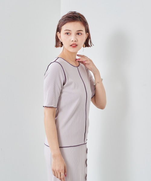 cepo（セポ）の「ハイショクメローＴｅｅ（Tシャツ/カットソー・レディース・グレー/オフホワイト/チャコールグレー・M）」の14枚目の写真