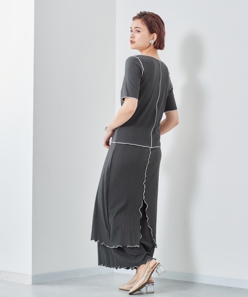 cepo（セポ）の「ハイショクメローＴｅｅ（Tシャツ/カットソー・レディース・グレー/オフホワイト/チャコールグレー・M）」の11枚目の写真