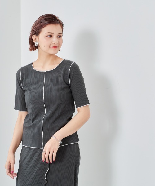 cepo（セポ）の「ハイショクメローＴｅｅ（Tシャツ/カットソー・レディース・グレー/オフホワイト/チャコールグレー・M）」の18枚目の写真