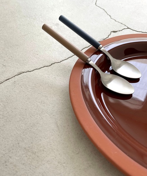 CANAL JEAN（キャナルジーン）の「DULTON　WOOD HANDLE DESSERT SPOON ウッドハンドルデザートスプーン/K21-306（カトラリー・レディース・ベージュ/ネイビー・ONE SIZE）」の2枚目の写真