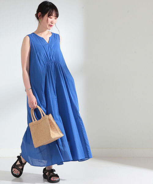 Ray BEAMS（レイビームス）の「Ray BEAMS / サイドヘム ギャザー ワンピース（ワンピース・レディース・ブラック/ブルー/イエロー系その他5・ONE SIZE）」の21枚目の写真