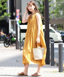 Ray BEAMS | Ray BEAMS / サイドヘム ギャザー ワンピース(ワンピース)