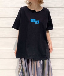 Q | プリントハギTシャツ(Tシャツ/カットソー)