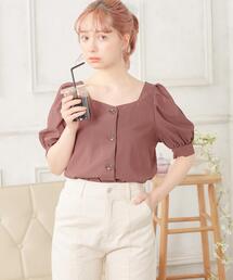 INGNI | スクエアネックタックパワショル／ブラウス(シャツ/ブラウス)