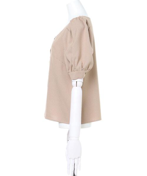 INGNI（イング）の「スクエアネックタックパワショル／ブラウス（シャツ/ブラウス・レディース・アイボリー/ライトブラウン/ライトカーキ/ブラック系その他3/ベージュ系4・M）」の7枚目の写真