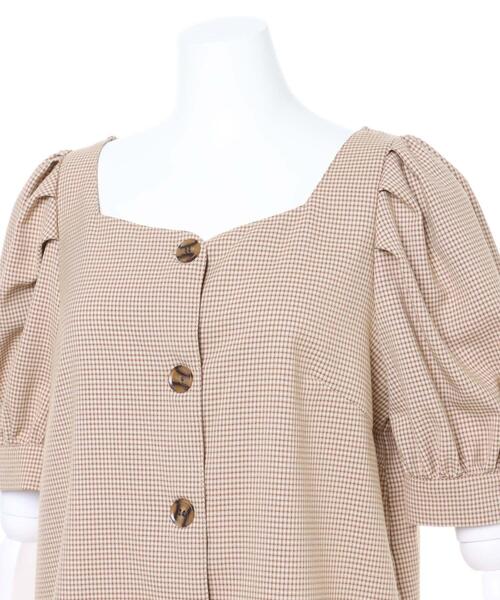 INGNI（イング）の「スクエアネックタックパワショル／ブラウス（シャツ/ブラウス・レディース・アイボリー/ライトブラウン/ライトカーキ/ブラック系その他3/ベージュ系4・M）」の9枚目の写真