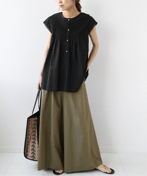 JOURNAL STANDARD relume（ジャーナルスタンダード　レリューム）の「コットンタイプライターギャザーパンツ◆（その他パンツ・レディース・カーキ/ブラック・38/36）」の5枚目の写真