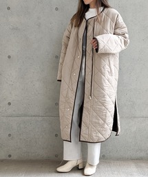 Per sist ence | Per sist ence/パーシエンス　 キルティング リバーシブルノーカラーコート(ノーカラーコート)