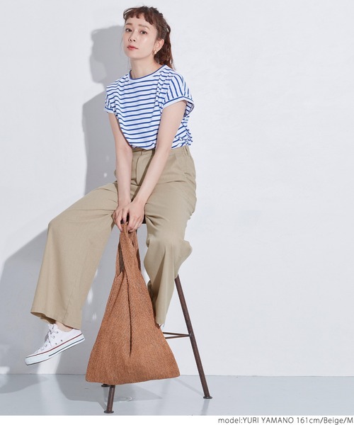 coca(coca)(コカ)の「麻混ワイドバギーパンツ(その他パンツ・レディース・ベージュ/カーキ・M/L)」の6枚目の写真