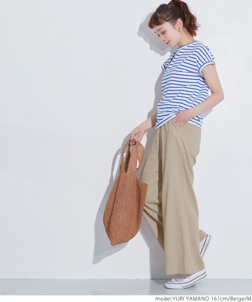 coca(coca)(コカ)の「麻混ワイドバギーパンツ(その他パンツ・レディース・ベージュ/カーキ・M/L)」の9枚目の写真