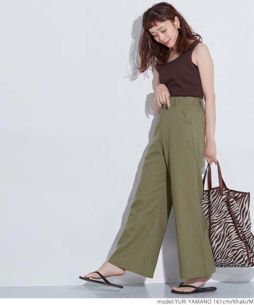 coca(coca)(コカ)の「麻混ワイドバギーパンツ(その他パンツ・レディース・ベージュ/カーキ・M/L)」の14枚目の写真