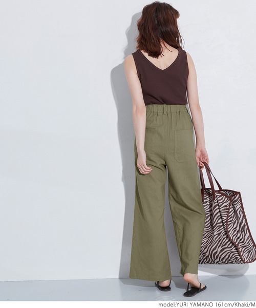 coca(coca)(コカ)の「麻混ワイドバギーパンツ(その他パンツ・レディース・ベージュ/カーキ・M/L)」の16枚目の写真