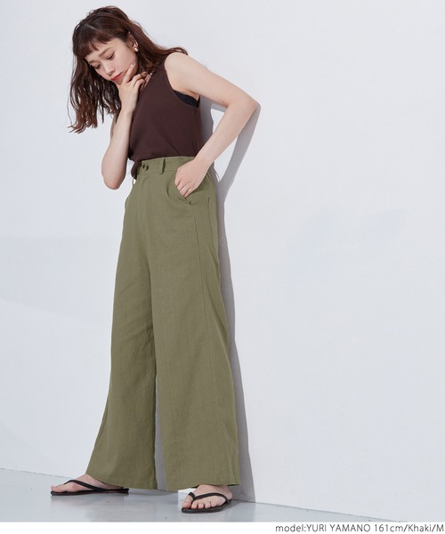 coca(coca)(コカ)の「麻混ワイドバギーパンツ(その他パンツ・レディース・ベージュ/カーキ・M/L)」の19枚目の写真