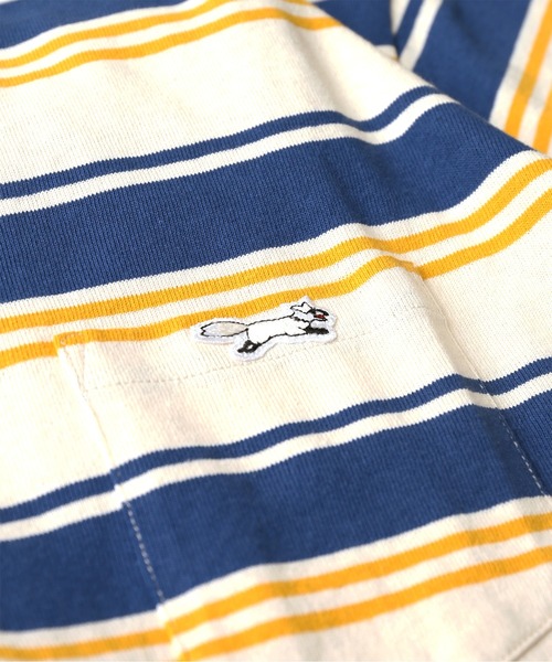 JOURNAL STANDARD relume（ジャーナルスタンダード　レリューム）の「■【PENNYS/ぺニーズ】FOX ボーダーポケットTシャツ■/ワッペン（Tシャツ/カットソー・メンズ・ホワイト/オレンジ/ブルー/グリーン・M/L）」の12枚目の写真