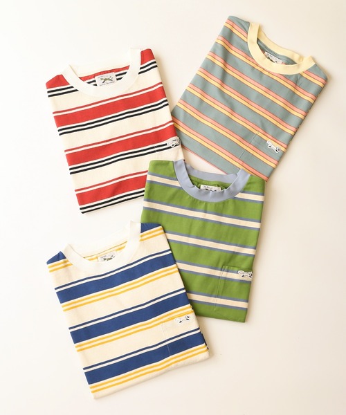 JOURNAL STANDARD relume（ジャーナルスタンダード　レリューム）の「■【PENNYS/ぺニーズ】FOX ボーダーポケットTシャツ■/ワッペン（Tシャツ/カットソー・メンズ・ホワイト/オレンジ/ブルー/グリーン・M/L）」の10枚目の写真