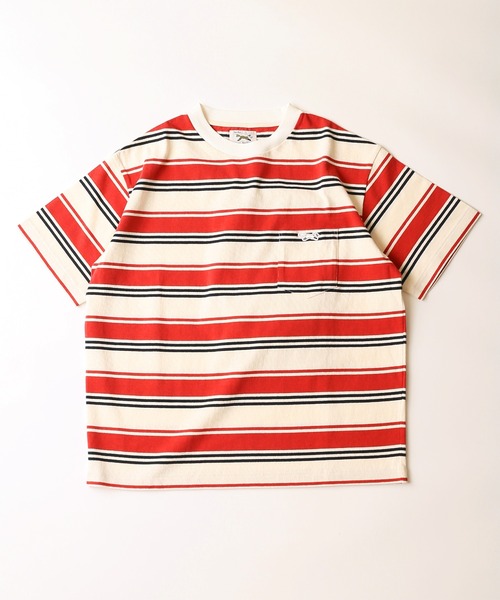 JOURNAL STANDARD relume（ジャーナルスタンダード　レリューム）の「■【PENNYS/ぺニーズ】FOX ボーダーポケットTシャツ■/ワッペン（Tシャツ/カットソー・メンズ・ホワイト/オレンジ/ブルー/グリーン・M/L）」の14枚目の写真