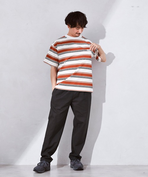 JOURNAL STANDARD relume（ジャーナルスタンダード　レリューム）の「■【PENNYS/ぺニーズ】FOX ボーダーポケットTシャツ■/ワッペン（Tシャツ/カットソー・メンズ・ホワイト/オレンジ/ブルー/グリーン・M/L）」の5枚目の写真