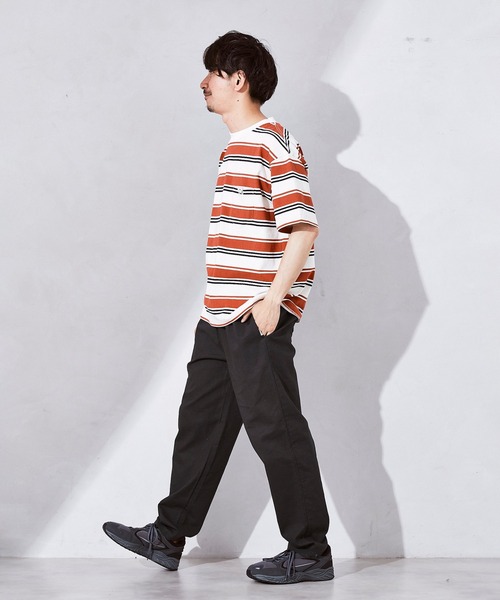 JOURNAL STANDARD relume（ジャーナルスタンダード　レリューム）の「■【PENNYS/ぺニーズ】FOX ボーダーポケットTシャツ■/ワッペン（Tシャツ/カットソー・メンズ・ホワイト/オレンジ/ブルー/グリーン・M/L）」の6枚目の写真