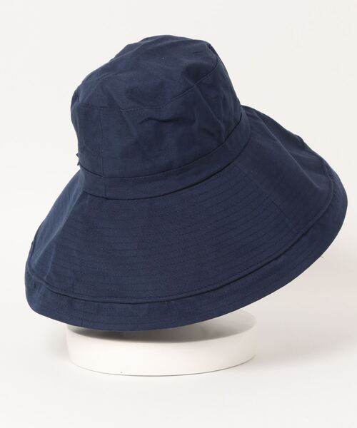 VitaFelice（ヴィータフェリーチェ）の「折りたたみコットンツバ広ハット（ハット・レディース・ブラック/ネイビー/アイボリー・FREE）」の4枚目の写真