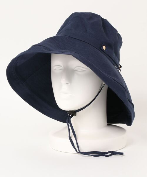 VitaFelice（ヴィータフェリーチェ）の「折りたたみコットンツバ広ハット（ハット・レディース・ブラック/ネイビー/アイボリー・FREE）」の19枚目の写真