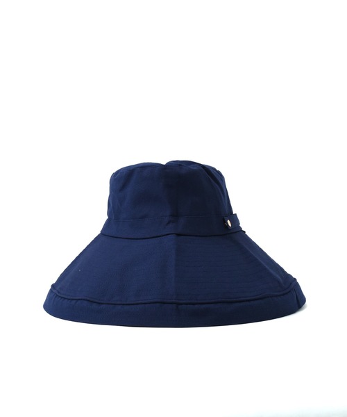 VitaFelice（ヴィータフェリーチェ）の「折りたたみコットンツバ広ハット（ハット・レディース・ブラック/ネイビー/アイボリー・FREE）」の10枚目の写真