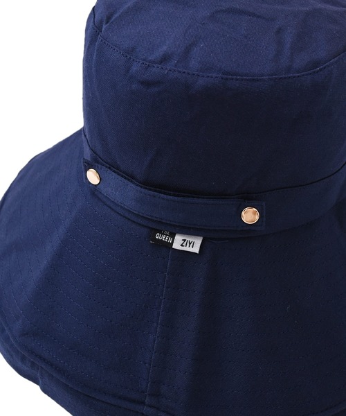 VitaFelice（ヴィータフェリーチェ）の「折りたたみコットンツバ広ハット（ハット・レディース・ブラック/ネイビー/アイボリー・FREE）」の14枚目の写真