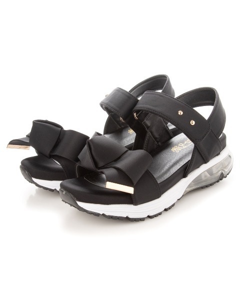 Realta(レアルタ)の「Realta(レアルタ) リボンがかわいいベルクロエアー底スポーツ サンダル(サンダル・レディース・ブラック/ピンク/ネイビー/パープル/アイボリー/グレー/ブルー/ミント・LL/M/S/L)」の11枚目の写真