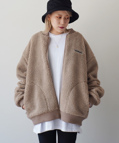 Mark Gonzales（マーク・ゴンザレス）の「【 Mark Gonzales / マークゴンザレス 】 ボアフリース MA-1 ジャケット（MA-1・メンズ・ベージュ/オフホワイト/ブルー・M/L/XL）」の21枚目の写真