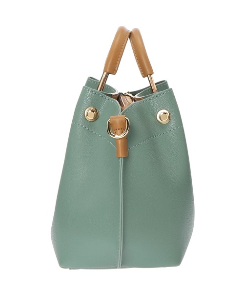 DURAS（デュラス）の「配色合皮バッグ（トートバッグ・レディース・ブラック/ベージュ/モスグリーン・FREE）」の11枚目の写真