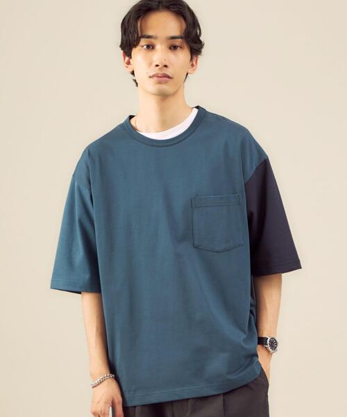 green label relaxing（グリーンレーベルリラクシング）の「＜green label relaxing＞Clean クレイジー クルーネック [Tシャツ]（Tシャツ/カットソー・メンズ・ホワイト/ダークグレー/ベージュ/ロイヤルブルー・MEDIUM/LARGE/SMALL/X-LARGE）」の4枚目の写真