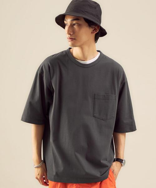 green label relaxing（グリーンレーベルリラクシング）の「＜green label relaxing＞Clean クレイジー クルーネック [Tシャツ]（Tシャツ/カットソー・メンズ・ホワイト/ダークグレー/ベージュ/ロイヤルブルー・MEDIUM/LARGE/SMALL/X-LARGE）」の3枚目の写真