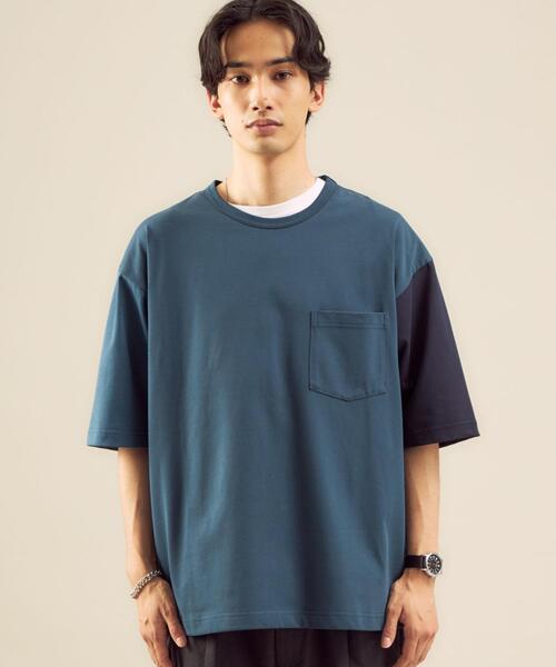 green label relaxing（グリーンレーベルリラクシング）の「＜green label relaxing＞Clean クレイジー クルーネック [Tシャツ]（Tシャツ/カットソー・メンズ・ホワイト/ダークグレー/ベージュ/ロイヤルブルー・MEDIUM/LARGE/SMALL/X-LARGE）」の9枚目の写真