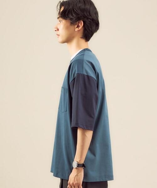 green label relaxing（グリーンレーベルリラクシング）の「＜green label relaxing＞Clean クレイジー クルーネック [Tシャツ]（Tシャツ/カットソー・メンズ・ホワイト/ダークグレー/ベージュ/ロイヤルブルー・MEDIUM/LARGE/SMALL/X-LARGE）」の13枚目の写真