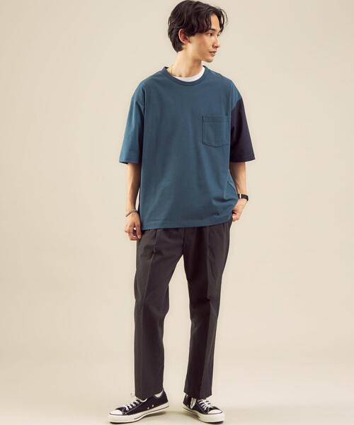 green label relaxing（グリーンレーベルリラクシング）の「＜green label relaxing＞Clean クレイジー クルーネック [Tシャツ]（Tシャツ/カットソー・メンズ・ホワイト/ダークグレー/ベージュ/ロイヤルブルー・MEDIUM/LARGE/SMALL/X-LARGE）」の18枚目の写真