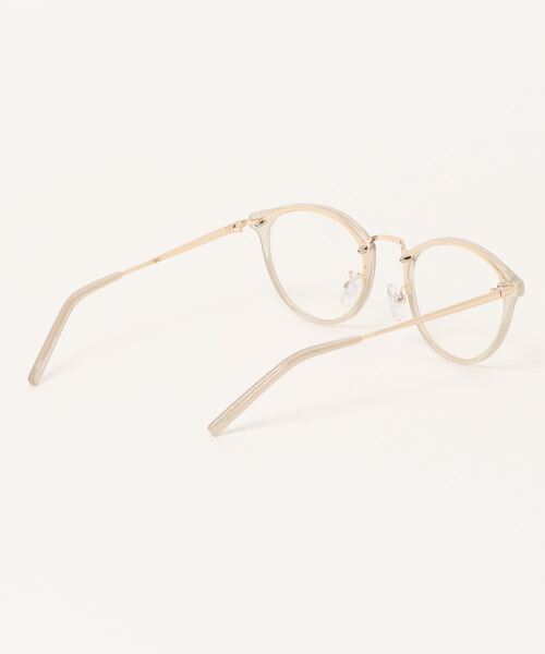 one after another NICE CLAUP（ワンアフターアナザーナイスクラップ）の「【Web限定】クリアめがね(ブルーライトカット）（メガネ・レディース・グレイッシュベージュ・FREE）」の2枚目の写真