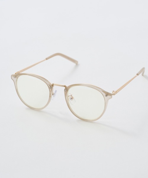 one after another NICE CLAUP（ワンアフターアナザーナイスクラップ）の「【Web限定】クリアめがね(ブルーライトカット）（メガネ・レディース・グレイッシュベージュ・FREE）」の15枚目の写真