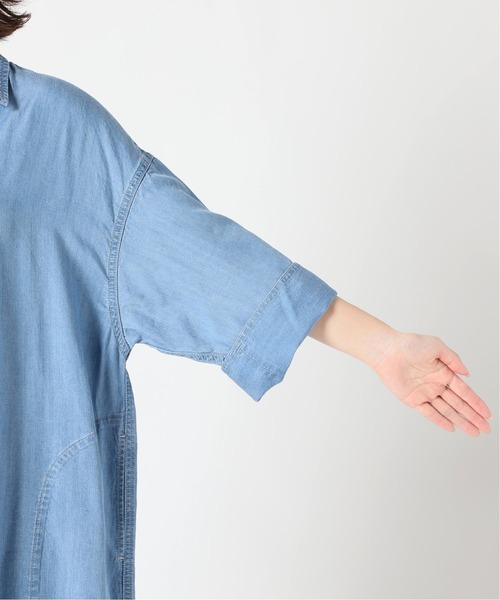 Iena スローブイエナ のファッション Slobe ワンピース セール ソフトデニムスキッパーワンピース 手洗い可能 ワンピース Slobe