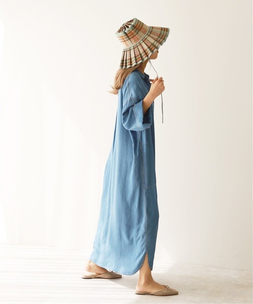 Iena スローブイエナ のファッション Slobe ワンピース セール ソフトデニムスキッパーワンピース 手洗い可能 ワンピース Slobe