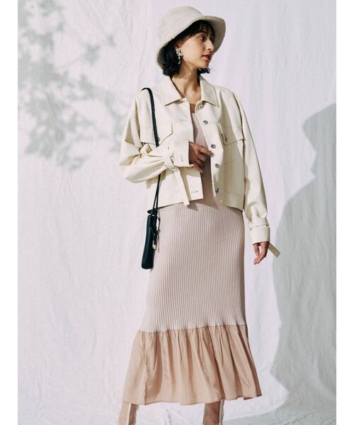 MERCURYDUO（マーキュリーデュオ）の「異素材ヘムニットジャンスカ（ワンピース・レディース・ブラック/ピンク/ミント・FREE）」の20枚目の写真