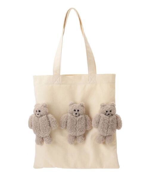 merry jenny(メリージェニー)の「bear bear bear トート(トートバッグ・レディース・ブラック/アイボリー・FREE)」の12枚目の写真