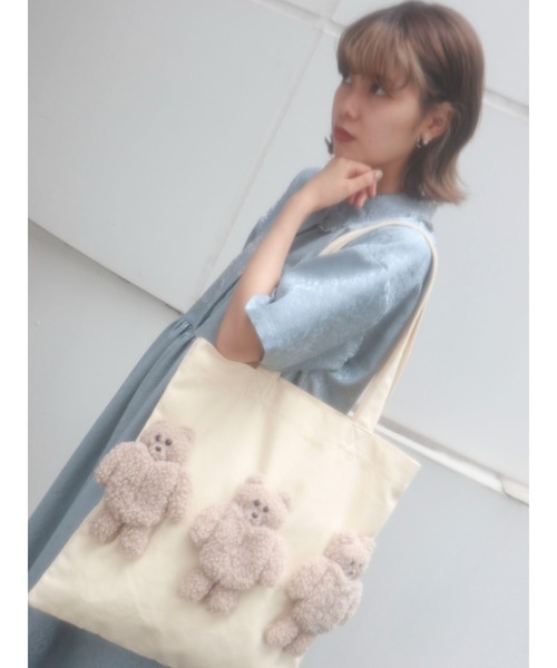 merry jenny(メリージェニー)の「bear bear bear トート(トートバッグ・レディース・ブラック/アイボリー・FREE)」の20枚目の写真