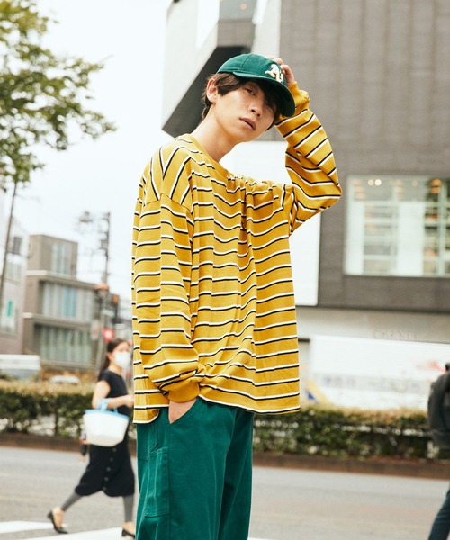 国内発送 MARNI 切替 ボーダー Tシャツ 黄色 イエロー 2020072612355854101.jpg