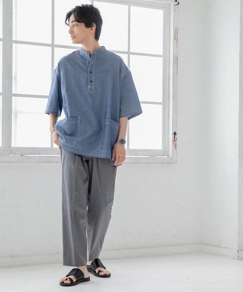 coen(コーエン)の「ワークプルオーバーショートスリーブシャツ(シャツ/ブラウス・メンズ・ベージュ/ネイビー・X-LARGE/LARGE/MEDIUM/SMALL)」の11枚目の写真