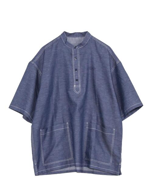 coen(コーエン)の「ワークプルオーバーショートスリーブシャツ(シャツ/ブラウス・メンズ・ベージュ/ネイビー・X-LARGE/LARGE/MEDIUM/SMALL)」の13枚目の写真