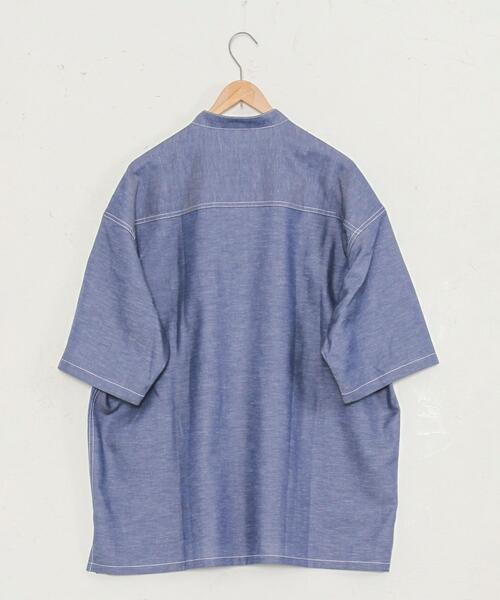 coen(コーエン)の「ワークプルオーバーショートスリーブシャツ(シャツ/ブラウス・メンズ・ベージュ/ネイビー・X-LARGE/LARGE/MEDIUM/SMALL)」の14枚目の写真