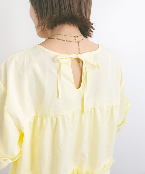 nemne store（ネンネストア）の「お花畑に行くティアードミニワンピース（ワンピース・レディース・オフホワイト/ミント/クリーム・フリー）」の19枚目の写真