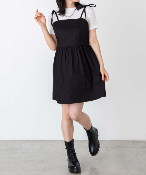 WEGO(ウィゴー)の「WEGO/【2点セット】インナーセットキャミワンピース(ワンピース・レディース・ブラック/その他1・FREE)」の3枚目の写真