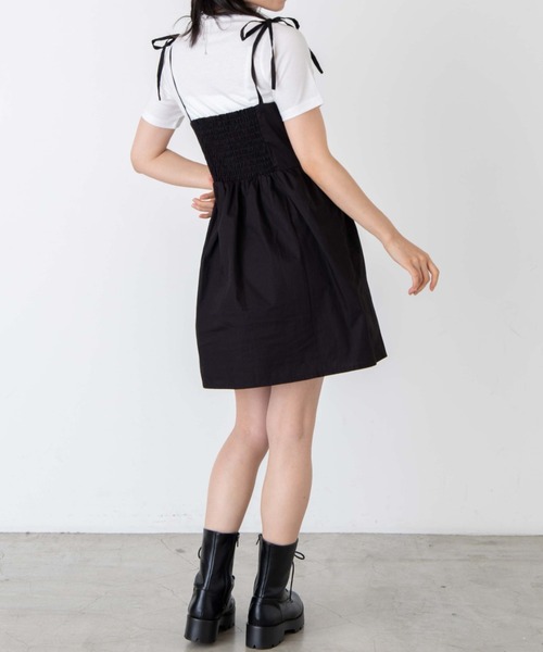 WEGO(ウィゴー)の「WEGO/【2点セット】インナーセットキャミワンピース(ワンピース・レディース・ブラック/その他1・FREE)」の4枚目の写真